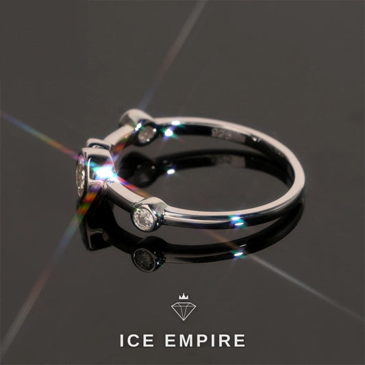 Iced Out Gold Plated Moissanite Engagement Ring
