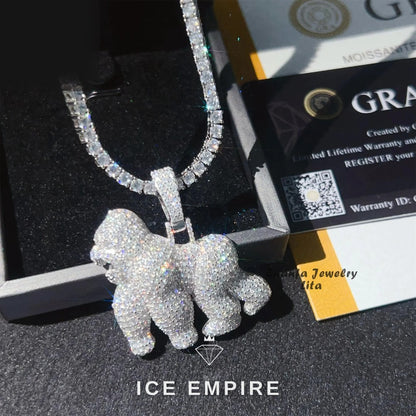 Iced Out 925 Silver Moissanite Pendant