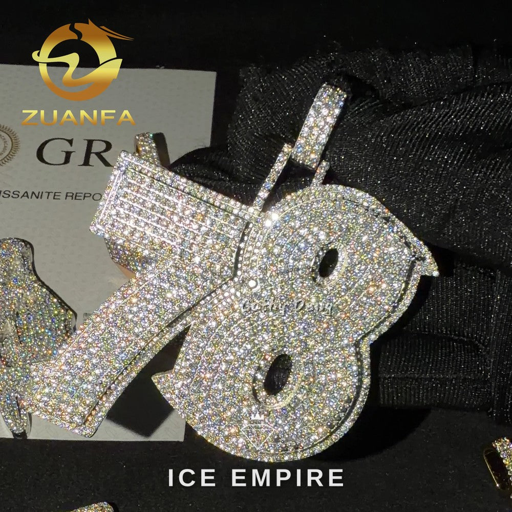 Iced Out Baguette Rose Gold Plated Pendant
