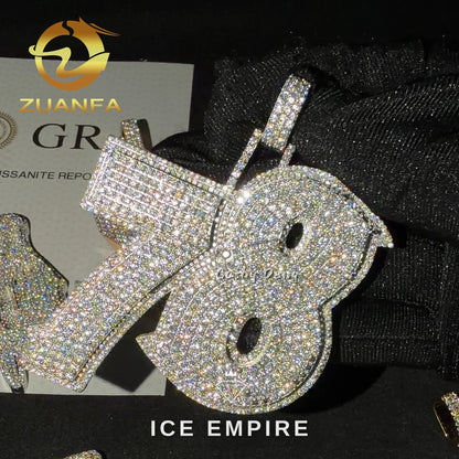 Iced Out Baguette Rose Gold Plated Pendant