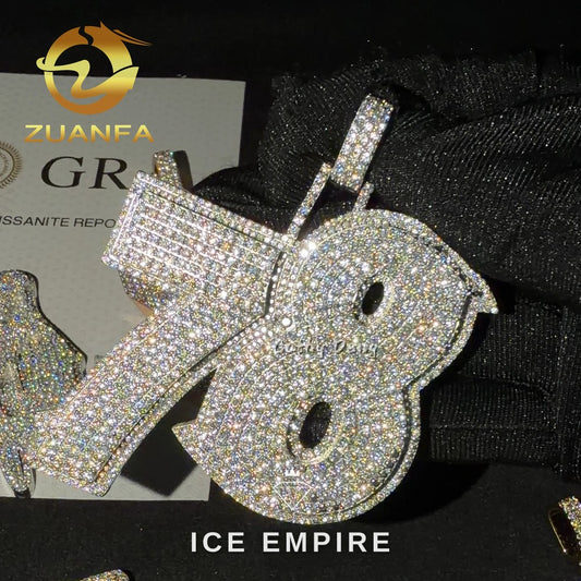 Iced Out Baguette Rose Gold Plated Pendant