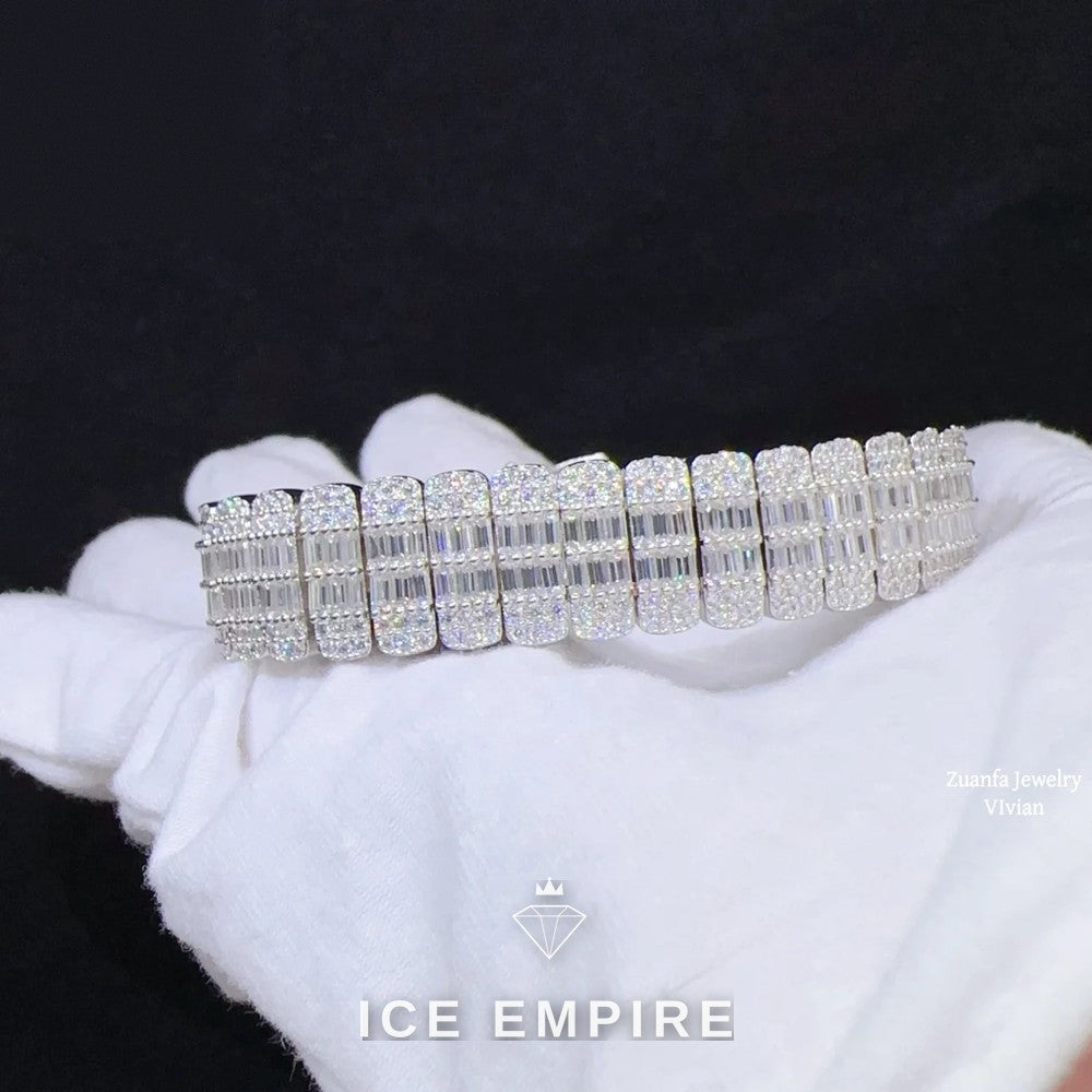 Iced Out Rose Gold Plated Moissanite Cuban Chain