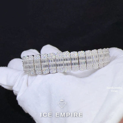 Iced Out Rose Gold Plated Moissanite Cuban Chain