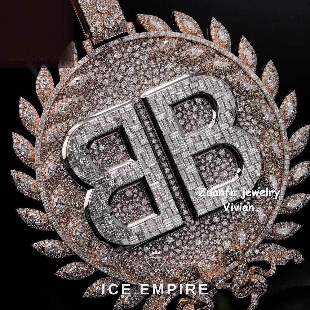 Iced Out 925 Silver Pendant