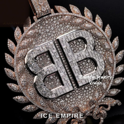 Iced Out 925 Silver Pendant