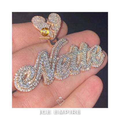 Iced Out 925 Silver Moissanite Pendant