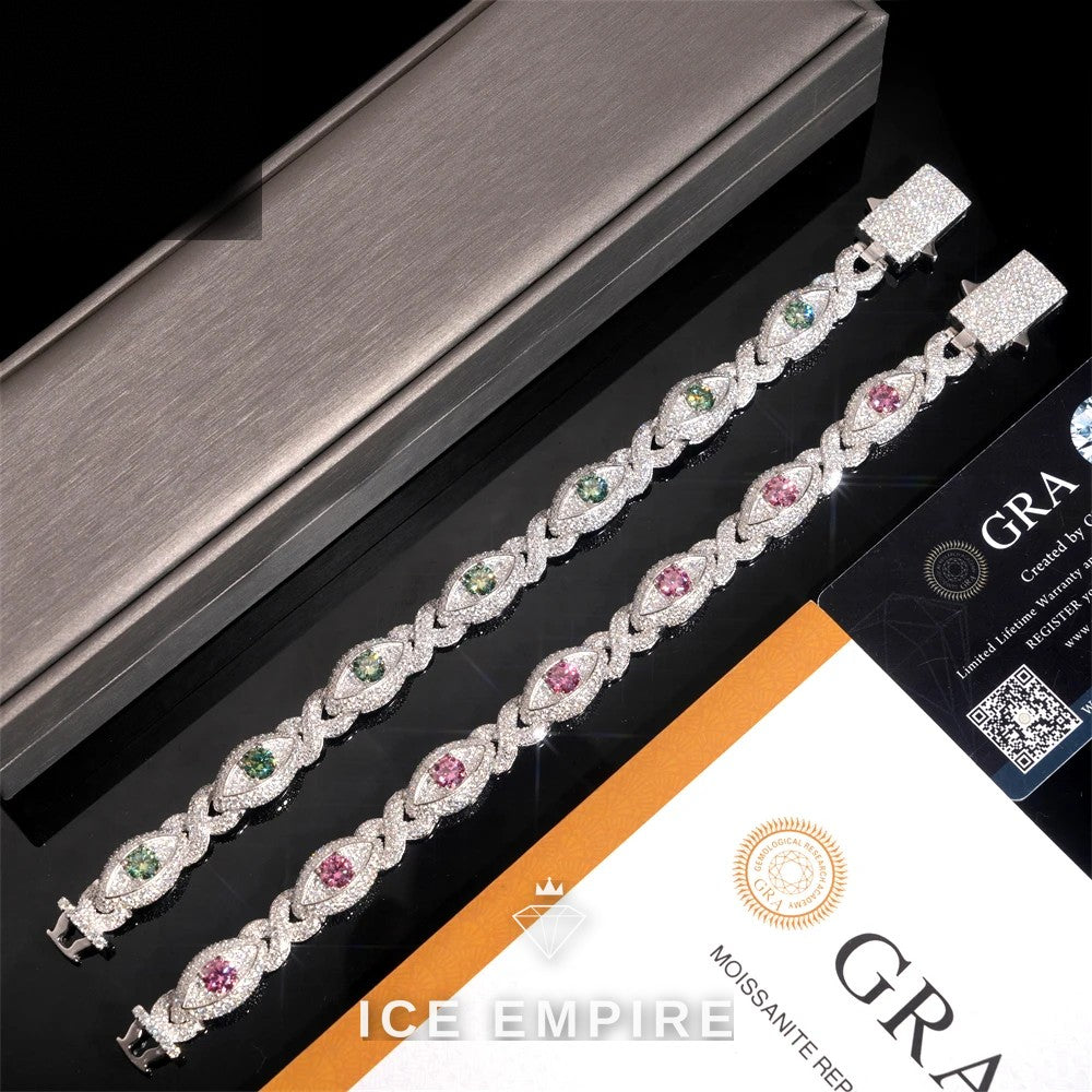 Iced Out 925 Silver Moissanite Cuban Chain