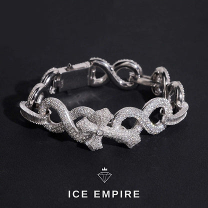 Iced Out Cross Rose Gold Plated Moissanite Cuban Chain