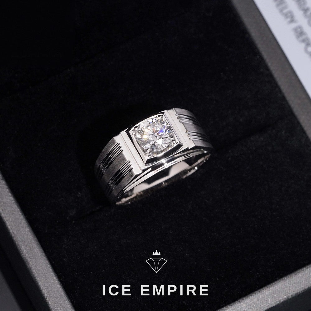 Iced Out 18K Gold Lab Grown Diamond Ring