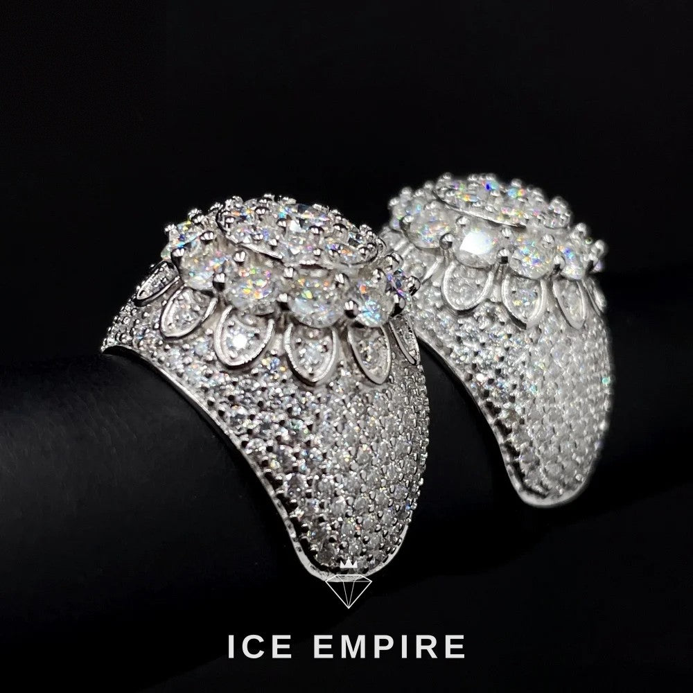 Iced Out Rose Gold Plated Moissanite Ring