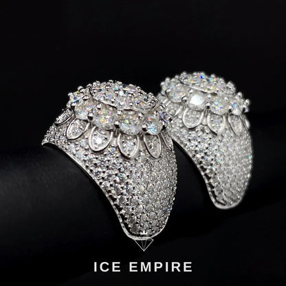 Iced Out Rose Gold Plated Moissanite Ring
