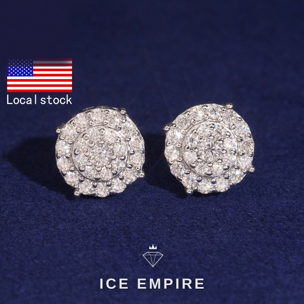 Iced Out Gold Plated Moissanite Earrings