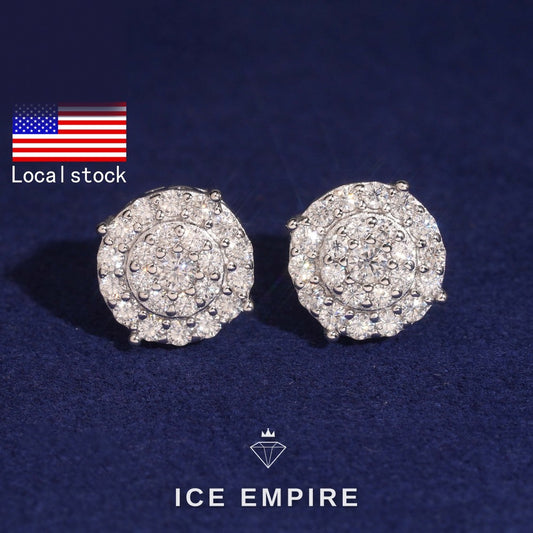 Iced Out Gold Plated Moissanite Earrings