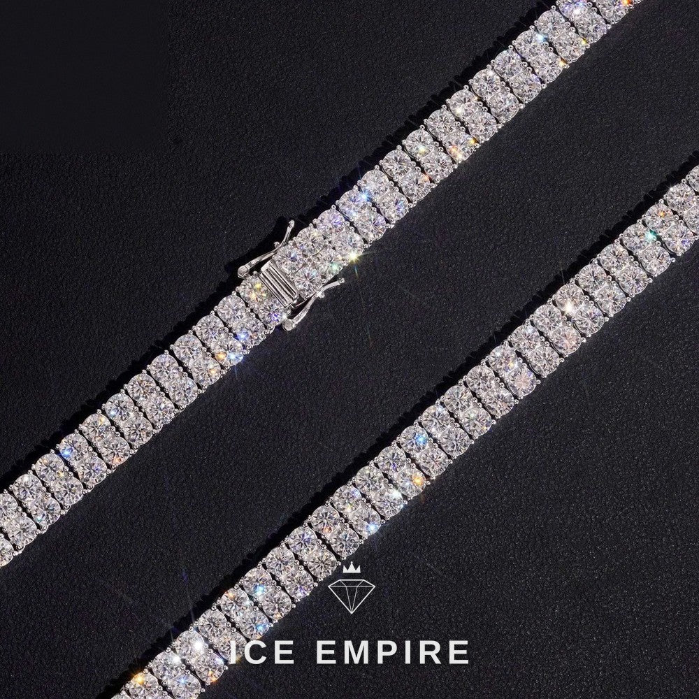 Iced Out Rose Gold Plated Moissanite Cuban Chain