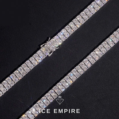 Iced Out Rose Gold Plated Moissanite Cuban Chain