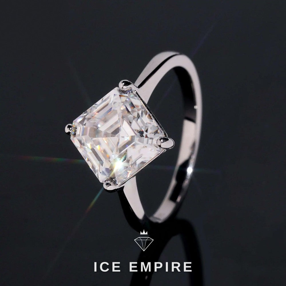 Iced Out Gold Plated Moissanite Wedding Band