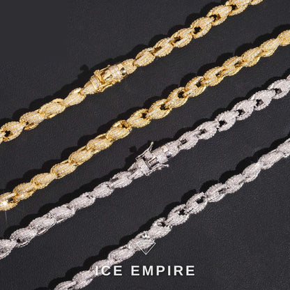Iced Out Rose Gold Plated Moissanite Cuban Chain