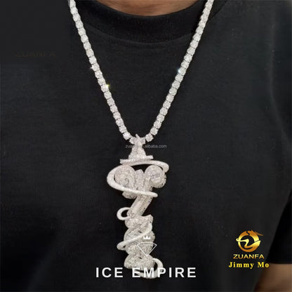 Iced Out 925 Silver Moissanite Pendant