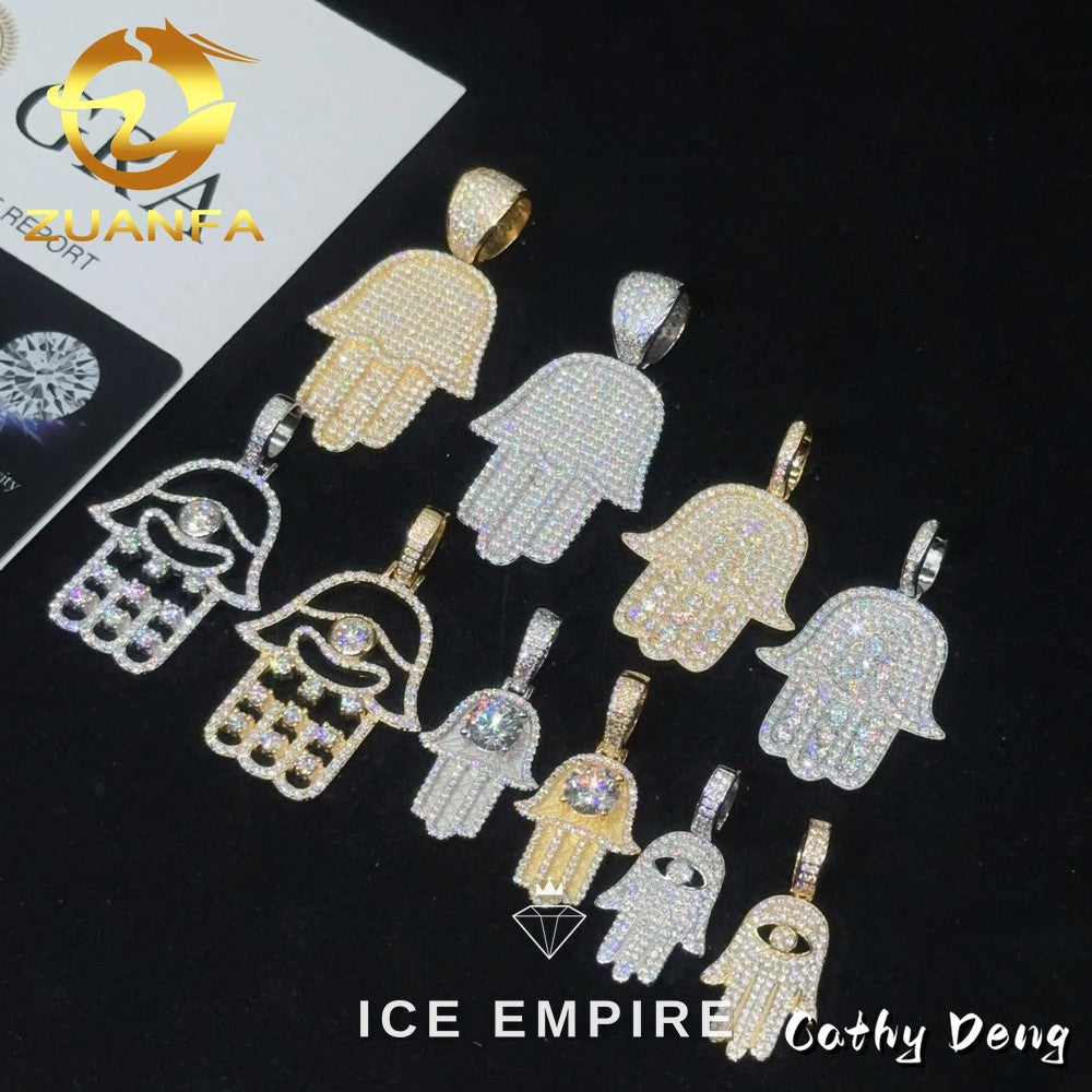 Iced Out Rose Gold Plated Moissanite Pendant