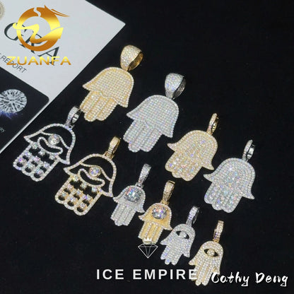 Iced Out Rose Gold Plated Moissanite Pendant