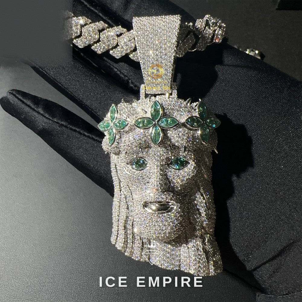 Iced Out 925 Silver Moissanite Cuban Chain