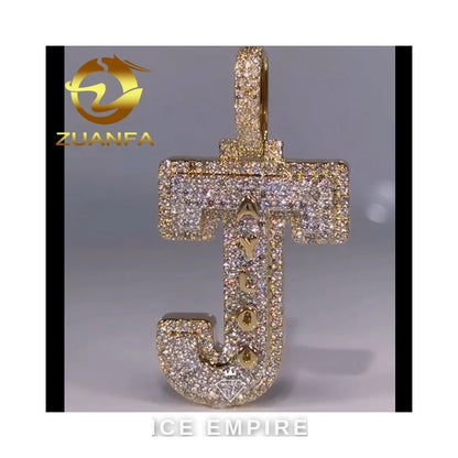 Iced Out 925 Silver Moissanite Pendant
