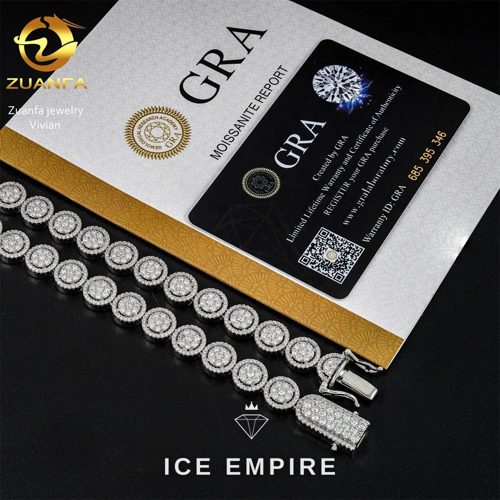Iced Out Rose Gold Plated Moissanite Cuban Chain