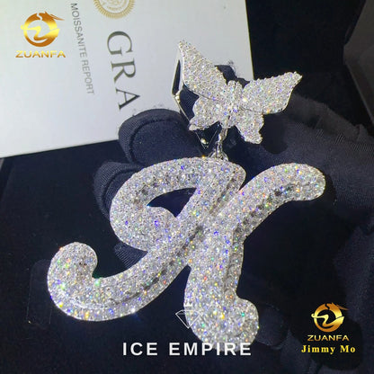 Iced Out 925 Silver Moissanite Pendant