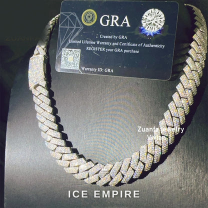 Iced Out Rose Gold Plated Moissanite Cuban Chain