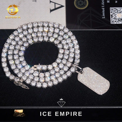 Iced Out 925 Silver Tennis Chain