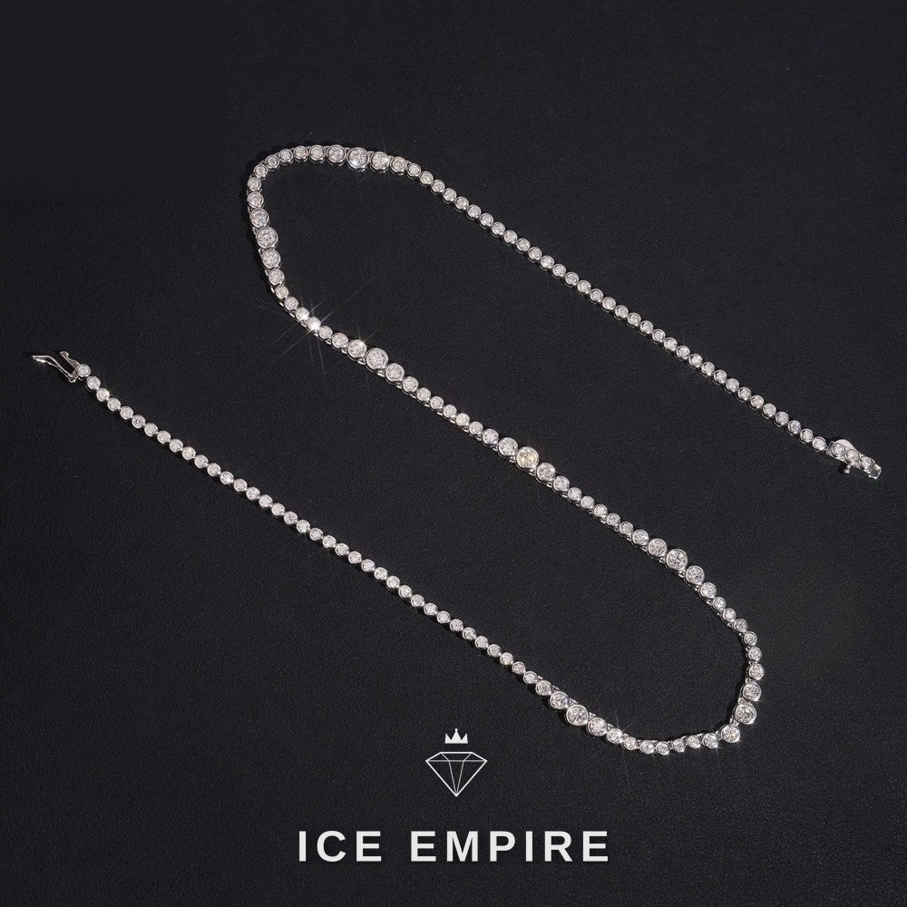 Iced Out Rose Gold Plated Moissanite Cuban Chain