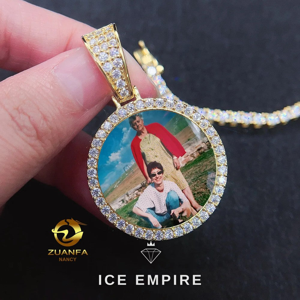 Iced Out 925 Silver Moissanite Pendant