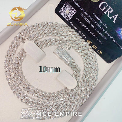 Iced Out Rose Gold Plated Moissanite Cuban Chain