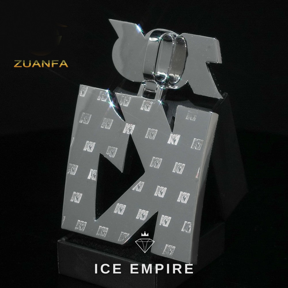 Iced Out Cross 925 Silver Moissanite Pendant