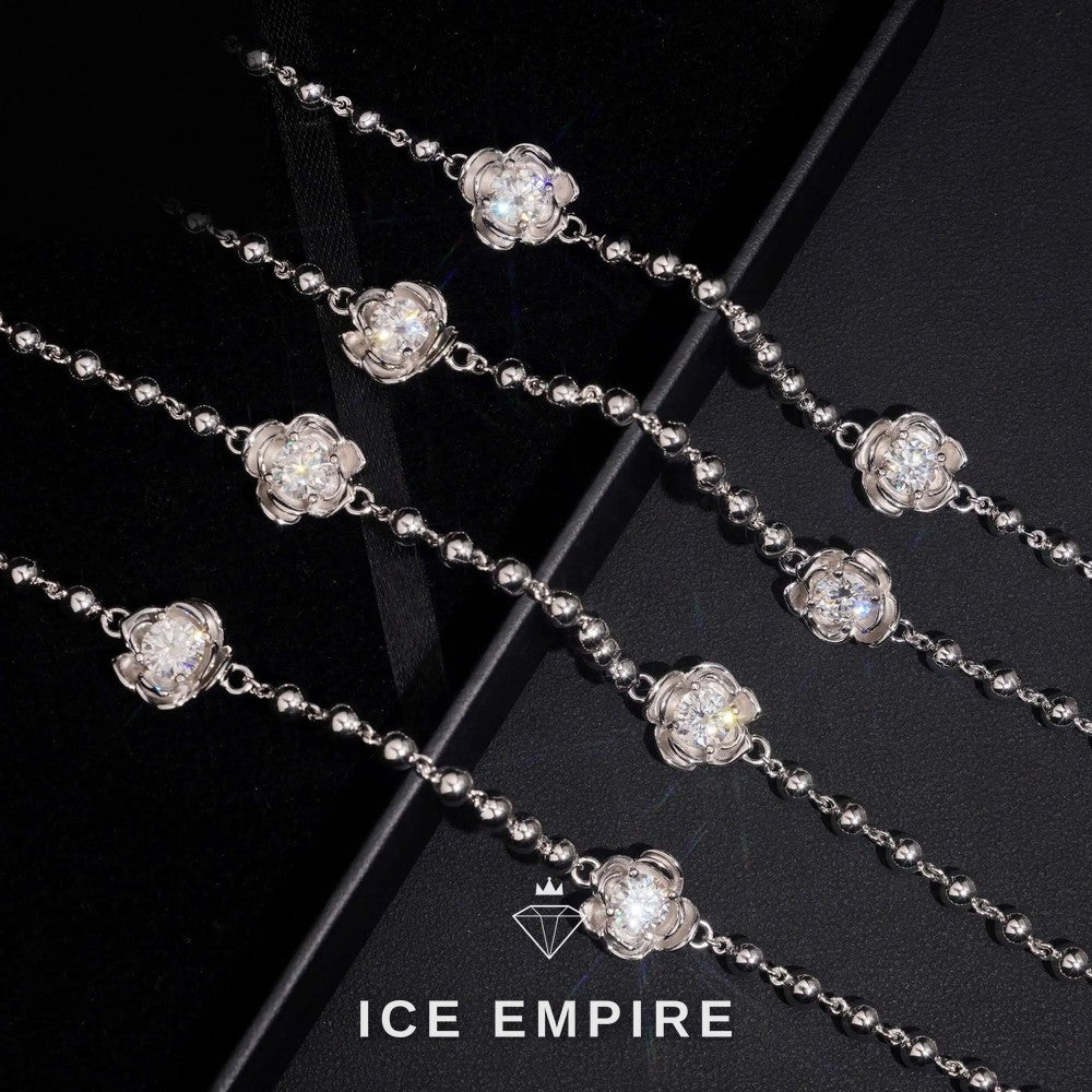 Iced Out Cross 925 Silver Moissanite Chain