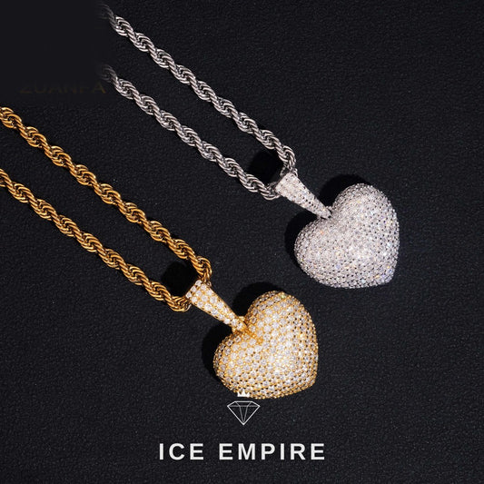 Iced Out Cross Gold Plated Moissanite Pendant
