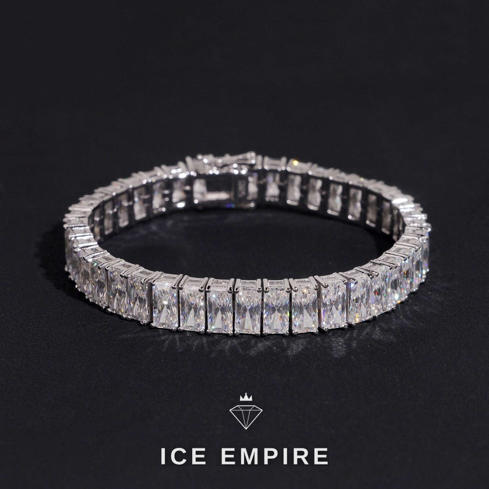 Iced Out 925 Silver Moissanite Tennis Bracelet