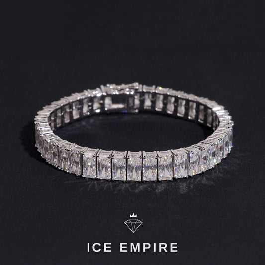 Iced Out 925 Silver Moissanite Tennis Bracelet