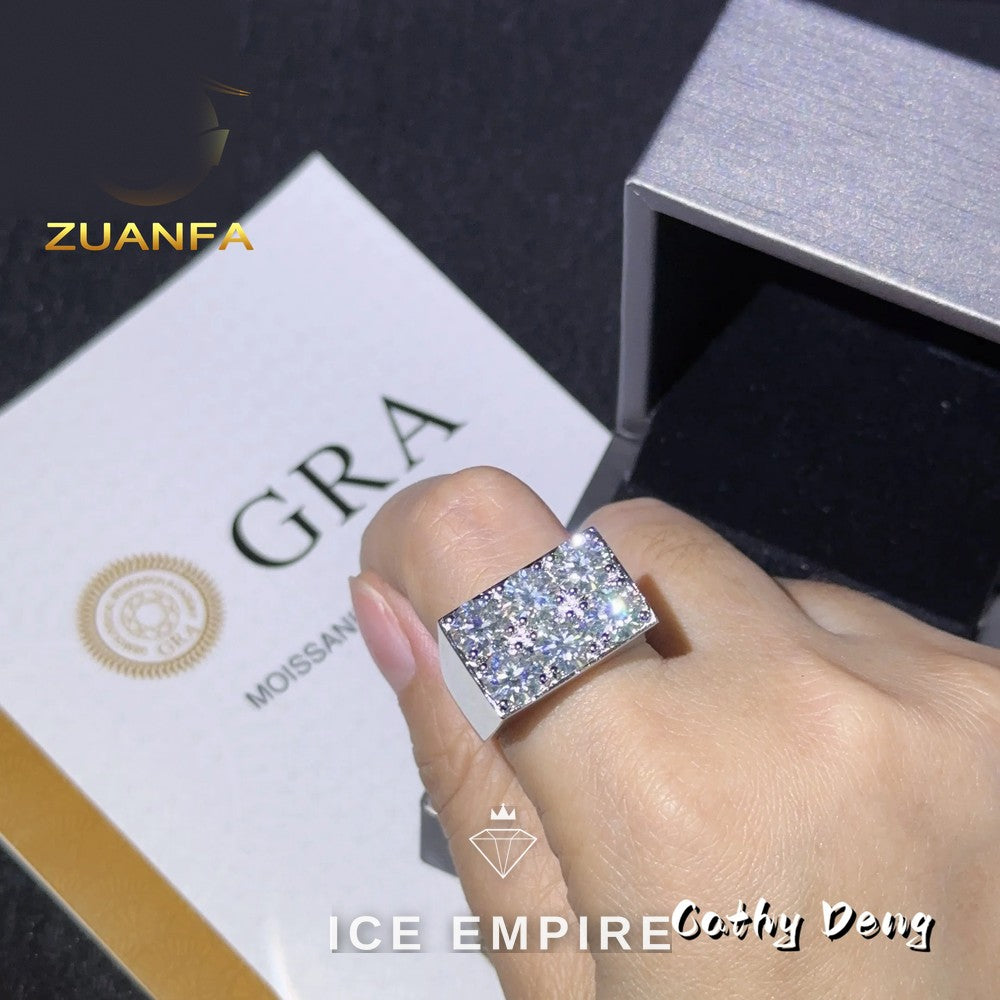 Iced Out 925 Silver Moissanite Cuban Chain