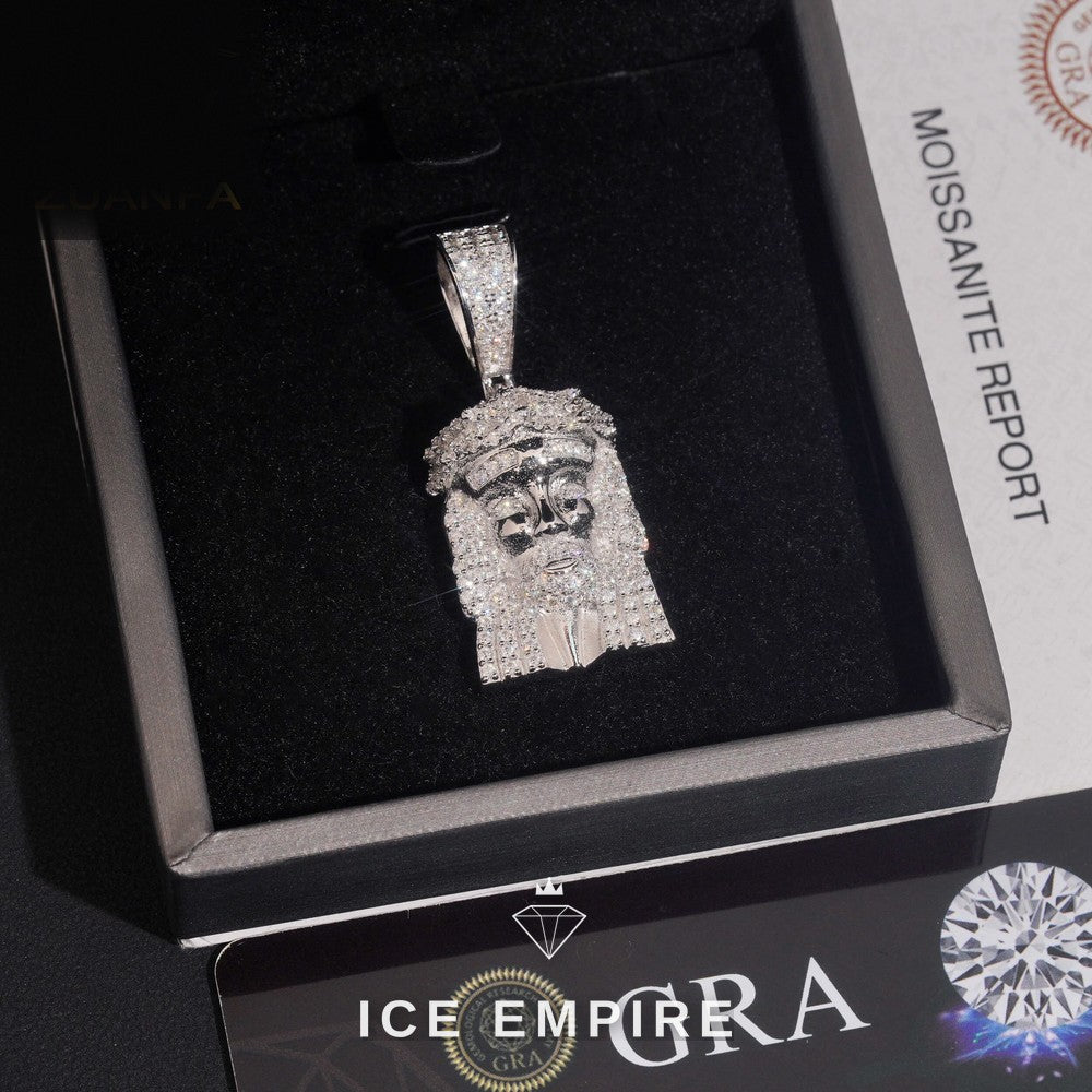 Iced Out Rose Gold Plated Moissanite Pendant