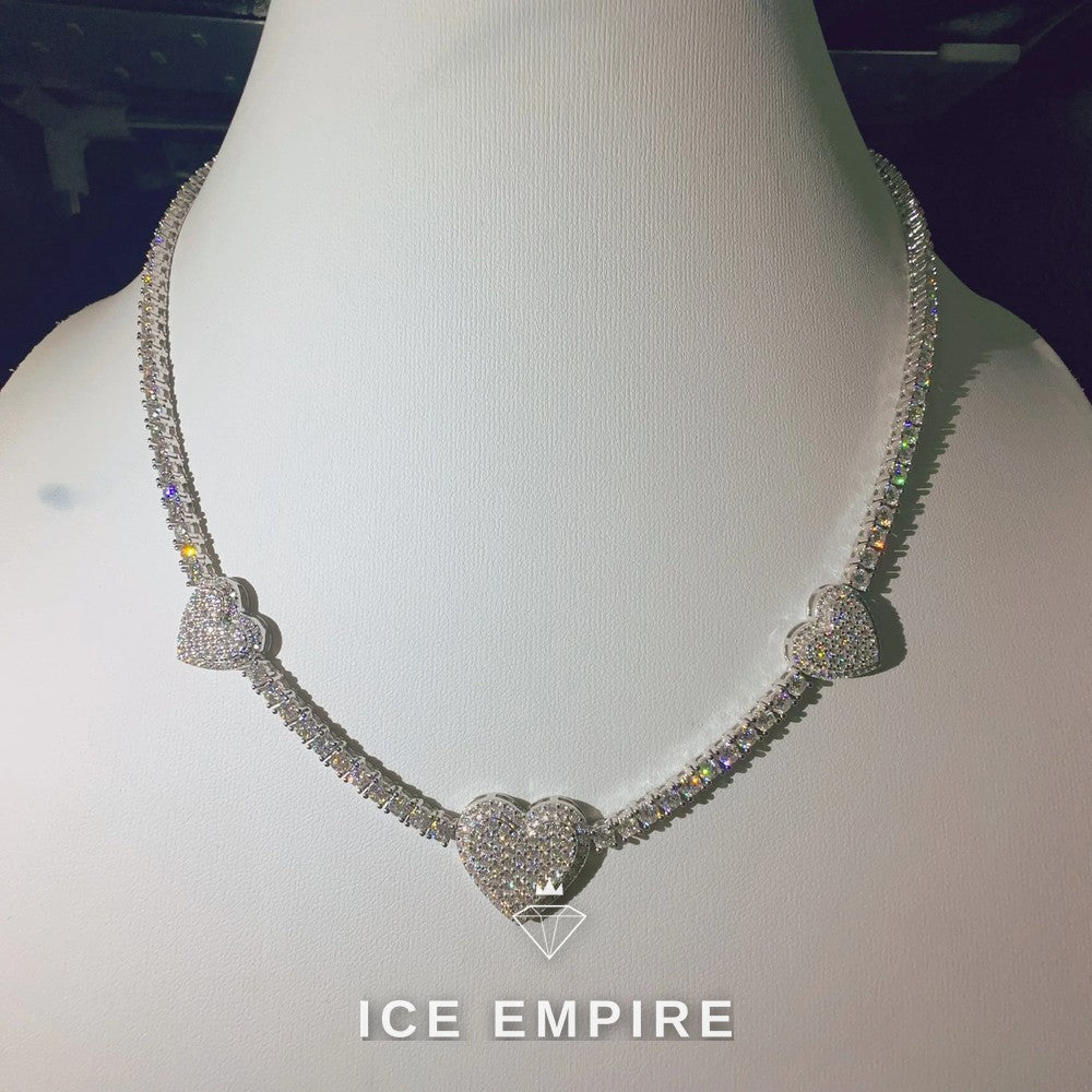 Iced Out Rose Gold Plated Moissanite Cuban Chain