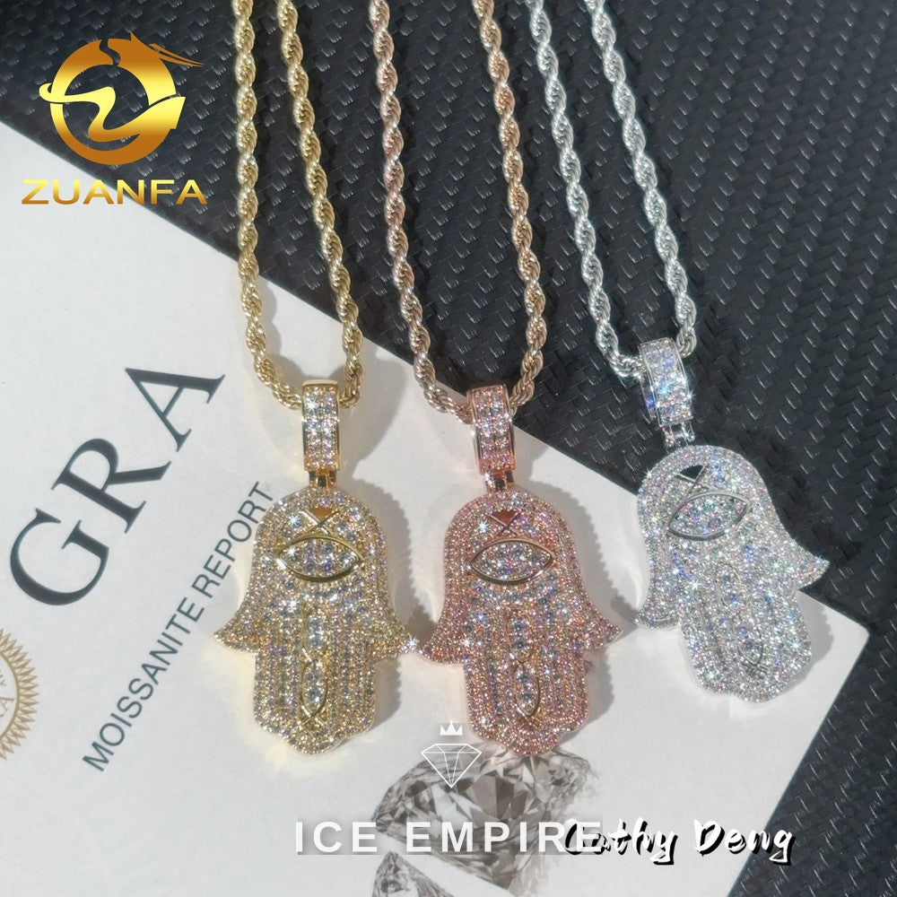 Iced Out Rose Gold Plated Moissanite Rope Chain