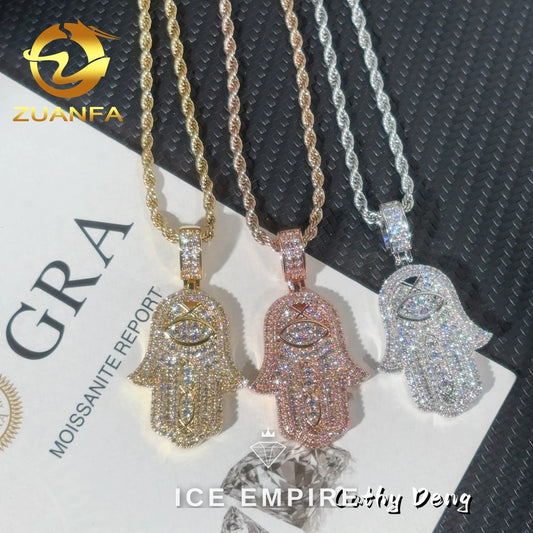 Iced Out Rose Gold Plated Moissanite Rope Chain