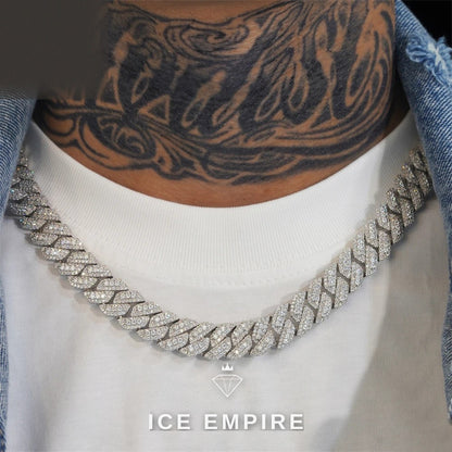 Iced Out Gold Plated Moissanite Cuban Chain