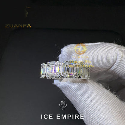 Iced Out Baguette Gold Plated Moissanite Ring