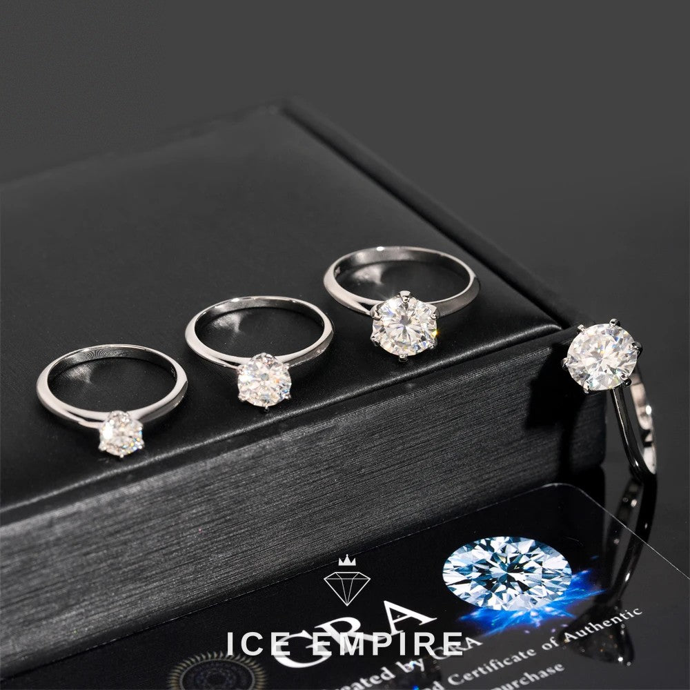 Iced Out 925 Silver Moissanite Wedding Band