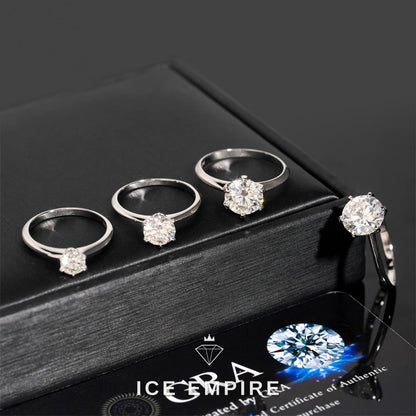 Iced Out 925 Silver Moissanite Wedding Band