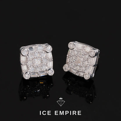 Iced Out 925 Silver Moissanite Earrings