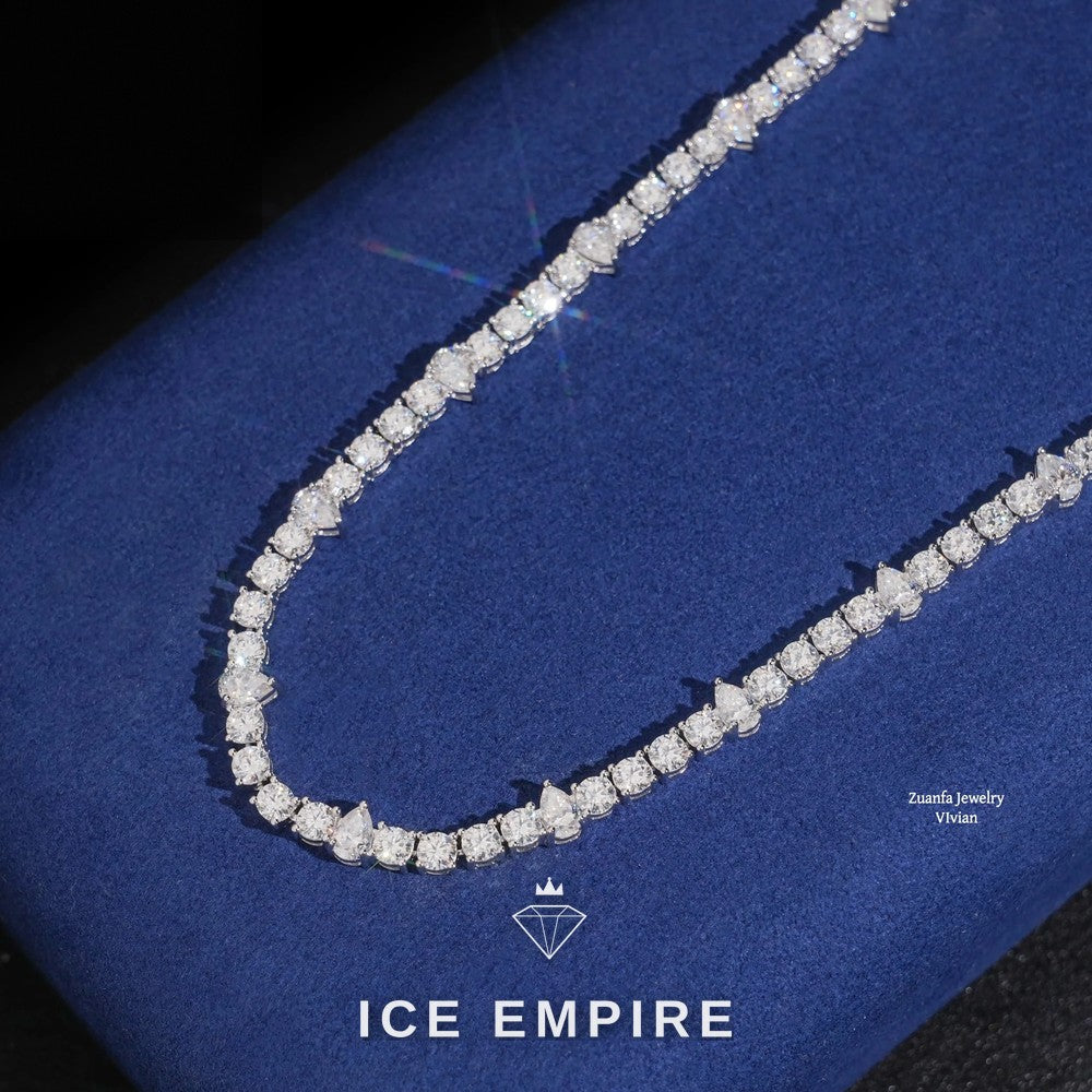 Iced Out Rose Gold Plated Moissanite Cuban Chain