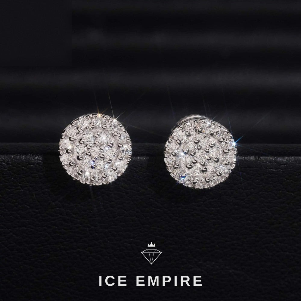 Iced Out Rose Gold Plated Earrings